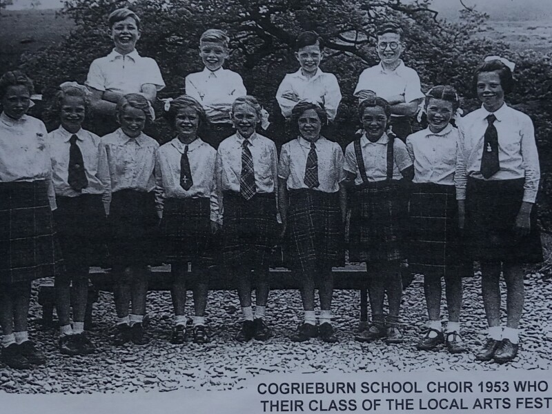 SCHOOL COGRIEBURN CHOIR 1953 WON IN THEIR CLASS AT ART FESTIVAL